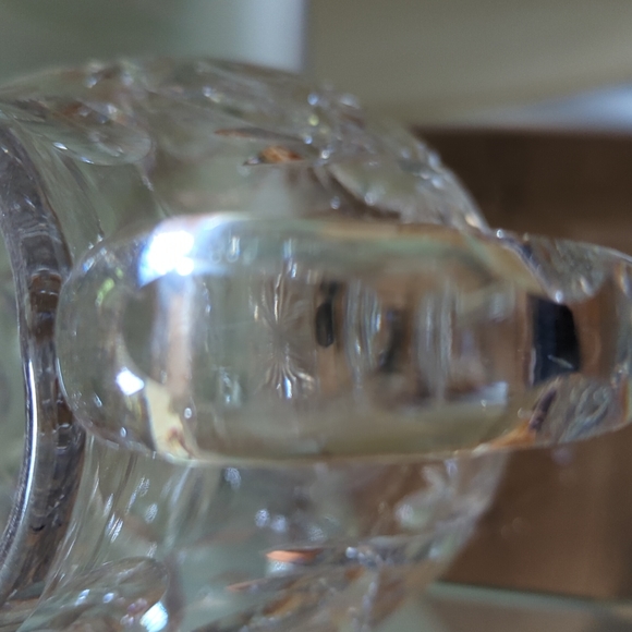 STUNNING Vintage Cross & Olive Crystal Pitcher - Picture 8 of 13